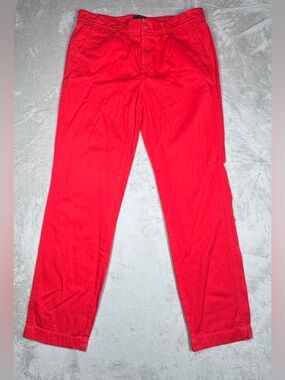 J.Crew Chino Women’s Red Ankle Office Career Preppy Professional Pants Size 4